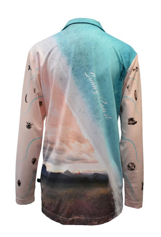 Adult Long Sleeve Button Up Sun Shirt - Sunny Coast - Design Works Apparel - Create Your Vibe Outdoors sun protection