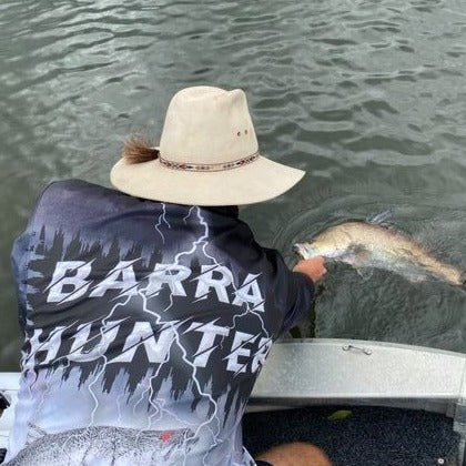 Adult Long Sleeve Fishing Shirt - Barra Hunter - Design Works Apparel - Create Your Vibe Outdoors sun protection