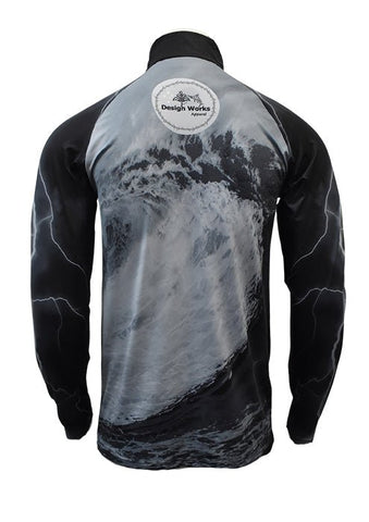 Adult Long Sleeve Rashie - Dark 'N' Stormy - Design Works Apparel - Create Your Vibe Outdoors sun protection