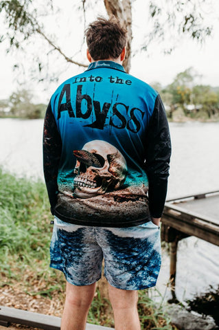 Adult Long Sleeve Sun Safe Fishing Shirt - Abyss - Design Works Apparel - Create Your Vibe Outdoors sun protection