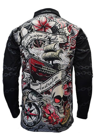 Adult Long Sleeve UPF50+ Fishing Shirt - Tattoo - Design Works Apparel - Create Your Vibe Outdoors sun protection
