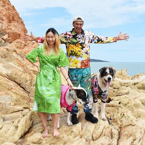 Adult Sun Long Sleeve Tropical Shirts - Frangipani - Design Works Apparel - Create Your Vibe Outdoors sun protection