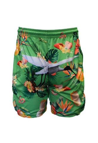 Adult Sun Safe Hawaiian Shorts - Bin Chicken Green - Design Works Apparel - Create Your Vibe Outdoors sun protection