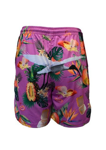 Adult Sun Safe Hawaiian Shorts - Bin Chicken Pink - Design Works Apparel - Create Your Vibe Outdoors sun protection