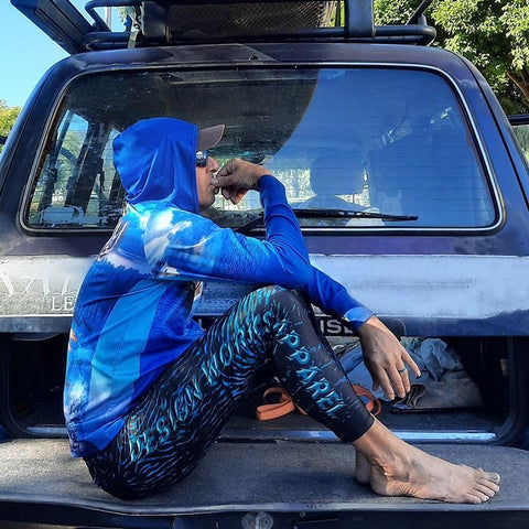 Adult UV Protective Fishing Leggings Tights Skins - Deep Sea - Design Works Apparel - Create Your Vibe Outdoors sun protection