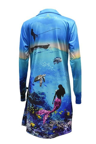 Outdoor Ladies UPF50 Fishing Dress - Under the Sea - Design Works Apparel - Create Your Vibe Outdoors sun protection