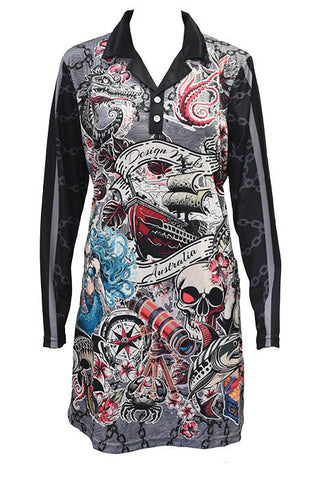 Outdoor Ladies UPF50 Sun Dress - Tattoo - Design Works Apparel - Create Your Vibe Outdoors sun protection