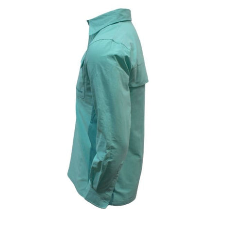 Adult Cotton Ringers Work Shirts - Bright Aqua - Design Works Apparel - Create Your Vibe Outdoors sun protection