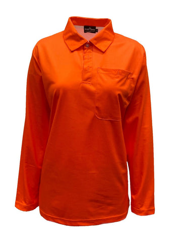 Adult Long Sleeve High Vis Shirt Orange - Design Works Apparel - Create Your Vibe Outdoors sun protection