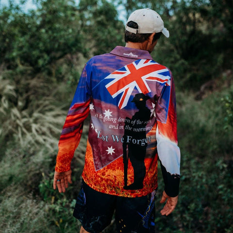 Adult Long Sleeve - Remembrance Anzac Plus Size - Design Works Apparel - Create Your Vibe Outdoors sun protection