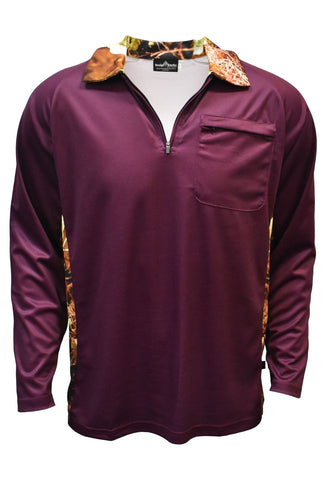 Adult Long Sleeve UV Protective Shirt - Sports Maroon - Design Works Apparel - Create Your Vibe Outdoors sun protection