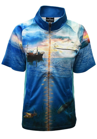 Adult Short Sleeve Fishing Shirt - Wonky Hole - Design Works Apparel - Create Your Vibe Outdoors sun protection