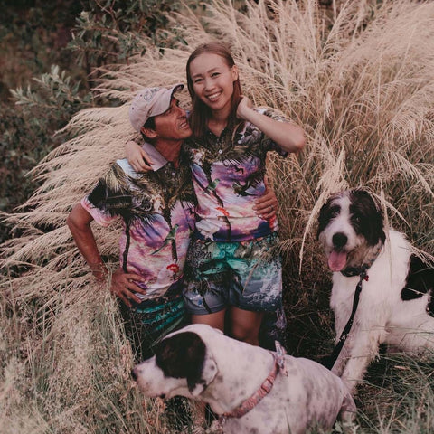 Adult Short Sleeve Gardening Tropical Fishing Shirt - Parrots - Design Works Apparel - Create Your Outdoors sun protection