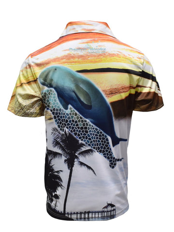 Adult Short Sleeve Tropical Shirts - Big Turtle - Design Works Apparel - Create Your Vibe Outdoors sun protection