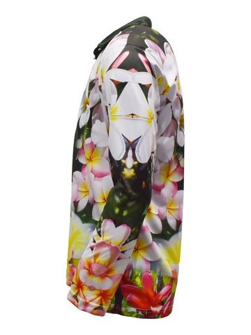 Adult Sun Long Sleeve Tropical Shirts - Frangipani - Design Works Apparel - Create Your Vibe Outdoors sun protection