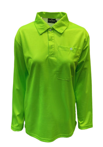 Adult Sun Safe Long Sleeve High Vis Shirt Green - Design Works Apparel - Create Your Vibe Outdoors sun protection