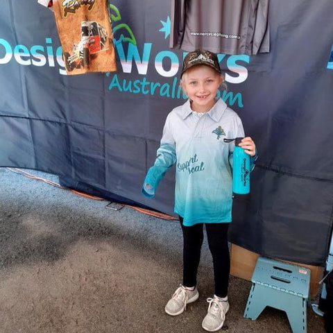 Kids Fishing Shirt - Support Local Townsville - Design Works Apparel - Create Your Vibe Outdoors sun protection