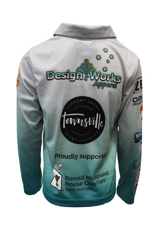 Kids Fishing Shirt - Support Local Townsville - Design Works Apparel - Create Your Vibe Outdoors sun protection