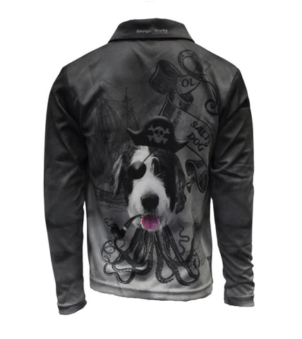 Kids Long Sleeve Sun Safe Shirts - Salty Dog - Design Works Apparel - Create Your Vibe Outdoors sun protection