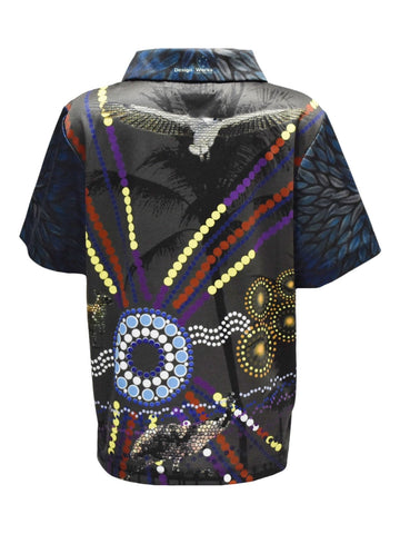 Kids Short Sleeve Fishing Shirts - Indie Blue - Design Works Apparel - Create Your Vibe Outdoors sun protection