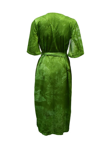 Ladies Sun Safe Outdoor Wrap Dress - Rainforest - Made of Recycled fabric - Design Works Apparel