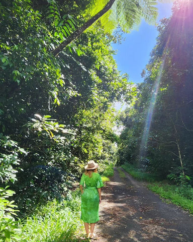 Ladies Sun Safe Outdoor Wrap Dress - Rainforest - Made of Recycled fabric - Design Works Apparel