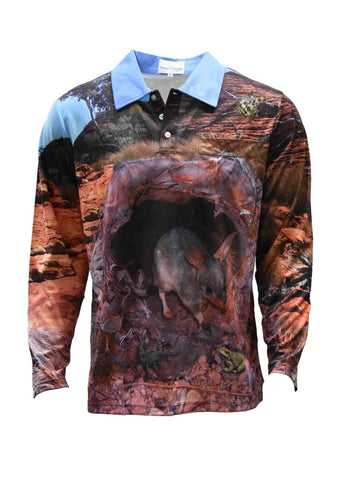 Sun Protective Long Sleeve Fun Shirt - Bilby - Design Works Apparel - Create Your Vibe Outdoors sun protection