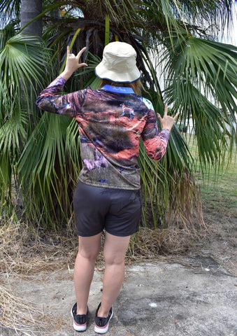 Sun Protective Long Sleeve Fun Shirt - Bilby - Design Works Apparel - Create Your Vibe Outdoors sun protection