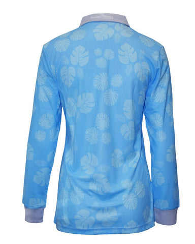 Sun Protective Long Sleeve Ladies Golf Shirts - Tropical Golfer - Design Works Apparel