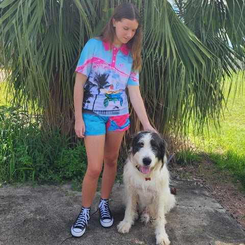 Sun Safe Footy Shorts - Mermaids - Design Works Apparel - Create Your Vibe Outdoors sun protection