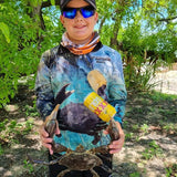 Load image into Gallery viewer, Adult Long Sleeve Button Fishing Shirts - Grab Ya Crab - Design Works Apparel - Create Your Vibe Outdoors sun protection