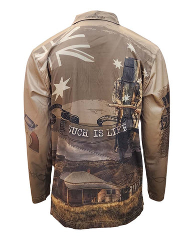 Adult Long Sleeve Sun Safe Shirts - Ned Kelly - Design Works Apparel sun protection
