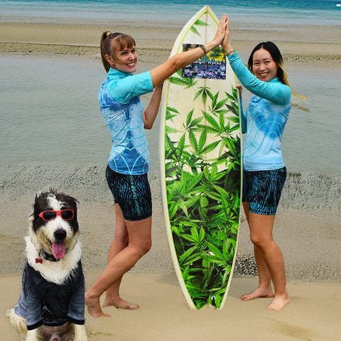 Adult Short Sleeve Rashie - Aqua Waves - Design Works Apparel - Create Your Vibe Outdoors sun protection