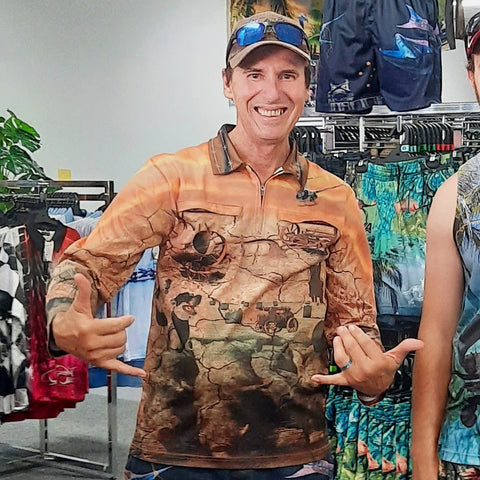 Adult Sun Protective Long Sleeve 2 Zip Pockets - My Country Sunrise - Design Works Apparel - Create Your Vibe Outdoors sun protection