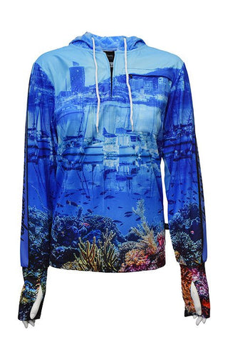 Adult Sun Safe Hoodie - Tropical North - Design Works Apparel - Create Your Vibe Outdoors sun protection