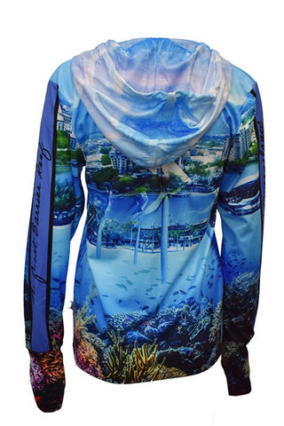 Adult Sun Safe Hoodie - Tropical North - Design Works Apparel - Create Your Vibe Outdoors sun protection