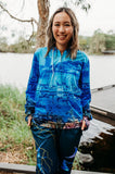 Load image into Gallery viewer, Adult Sun Safe Hoodie - Tropical North - Design Works Apparel - Create Your Vibe Outdoors sun protection