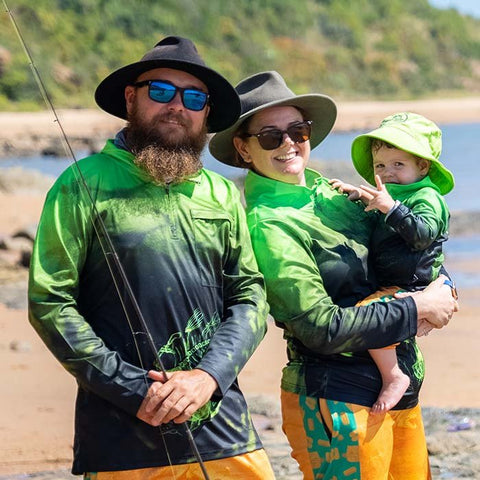 Adult Sun Safe Long Sleeve Fishing Shirt - Dark Glow - Design Works Apparel - Create Your Vibe Outdoors sun protection