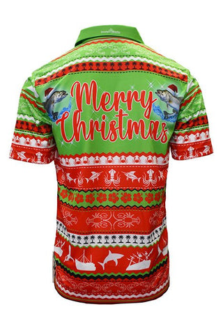 Adult Sun Safe Short Sleeve - Ugly Christmas Catch - Design Works Apparel sun protection