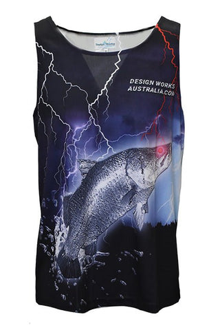 Adult Sun Safe Singlet - Barra Hunter - Design Works Apparel sun protection