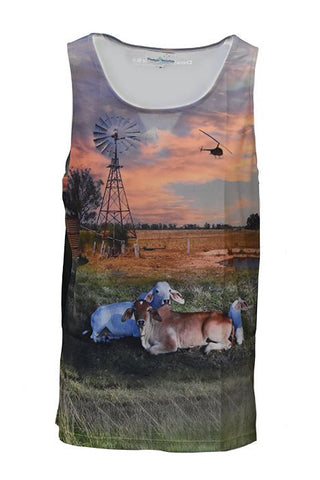 Adult Sun Safe Singlet - Cattle - Design Works Apparel sun protection