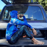 Load image into Gallery viewer, Adult UV Protective Fishing Leggings Tights Skins - Deep Sea - Design Works Apparel - Create Your Vibe Outdoors sun protection