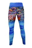 Load image into Gallery viewer, Adult UV Protective Leggings - The Great Barrier Reef - Design Works Apparel sun protection