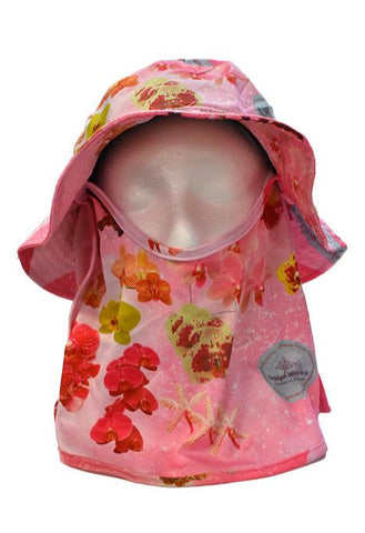 Bucket Hat 360 Multi Veil with Chin Strap - Orchids - Design Works Apparel - Create Your Vibe Outdoors sun protection