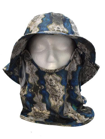 Bucket Hat 360 Multi Veil with Chin Strap - Reef - Design Works Apparel - Create Your Vibe Outdoors sun protection