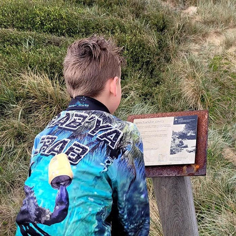 Kids Long Sleeve Fishing Shirts - Grab Ya Crab - Design Works Apparel - Create Your Vibe Outdoors sun protection