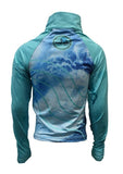 Load image into Gallery viewer, Kids Long Sleeve Sun Safe Rashie - Aqua Waves - Design Works Apparel - Create Your Vibe Outdoors sun protection