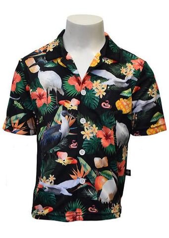 Kids Short Sleeve Shirt - Black Bin Chicken - Design Works Apparel - Create Your Vibe Outdoors sun protection