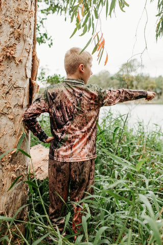 Kids UV Protective Fishing Pants - Camo - Design Works Apparel - Create Your Vibe Outdoors sun protection