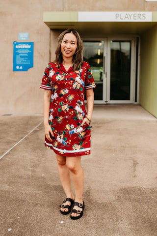 Outdoor Ladies UPF50 QLD Supporter Sun Dress - Go The Maroons - Design Works Apparel - Create Your Vibe Outdoors sun protection